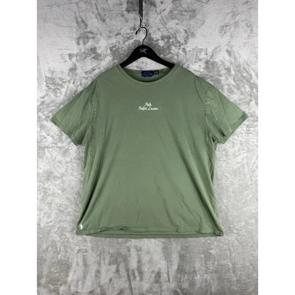 Polo Ralph Lauren Classic Fit Logo Spellout T-Shirt Green Mens XL